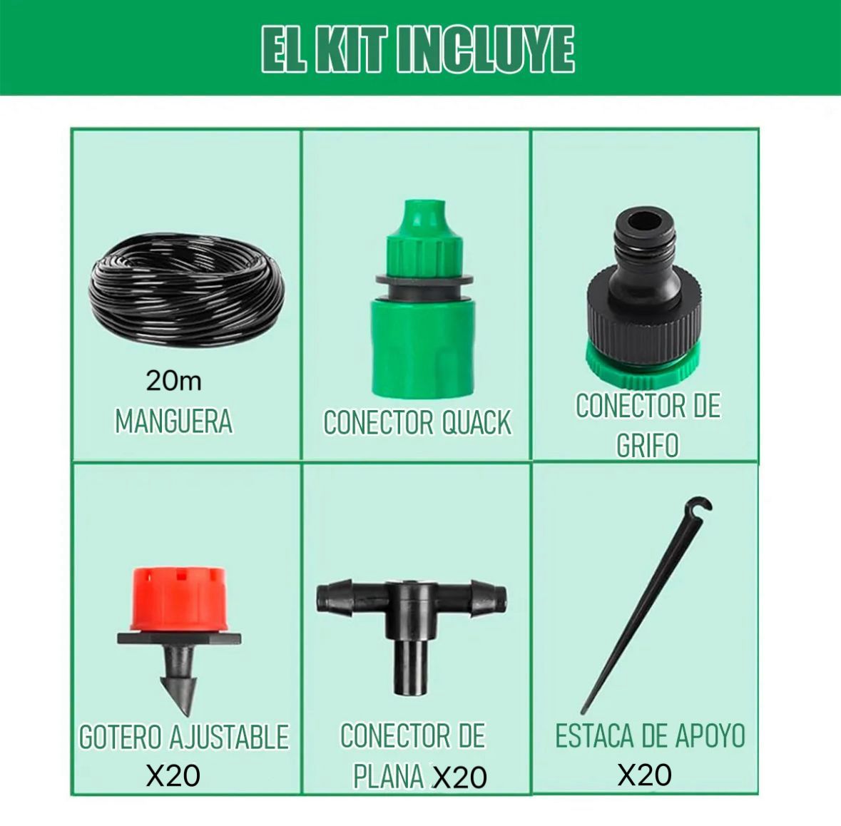 Kit de riego por goteo