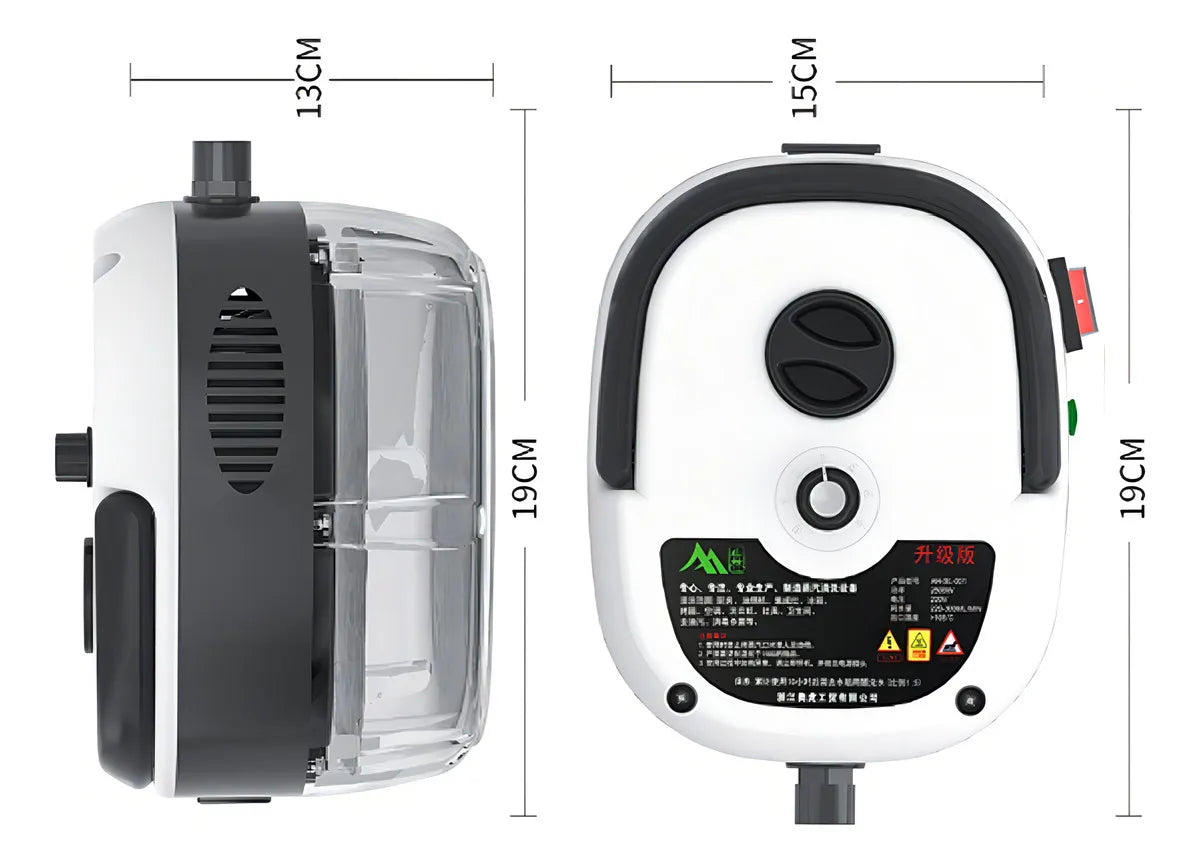 Medidas de la limpiadora a vapor