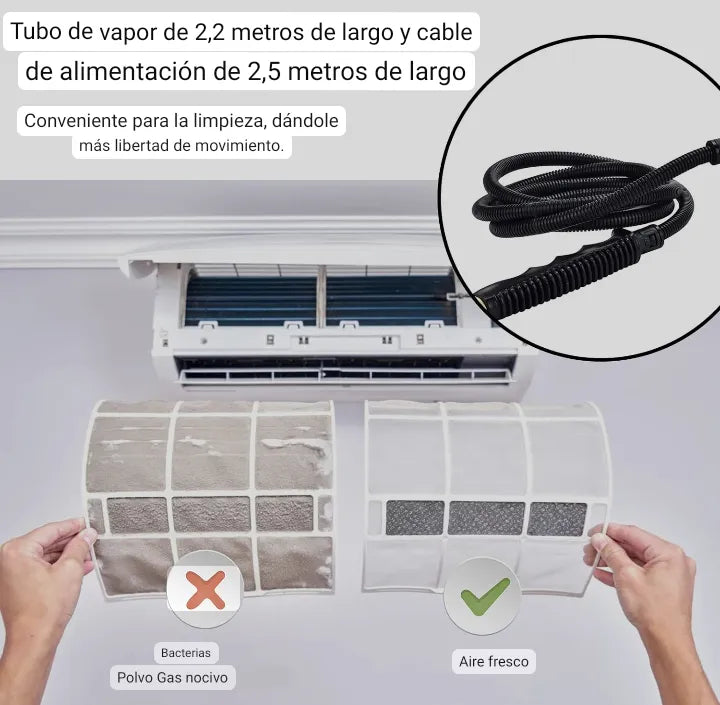 Limpiando rejillas con vapor