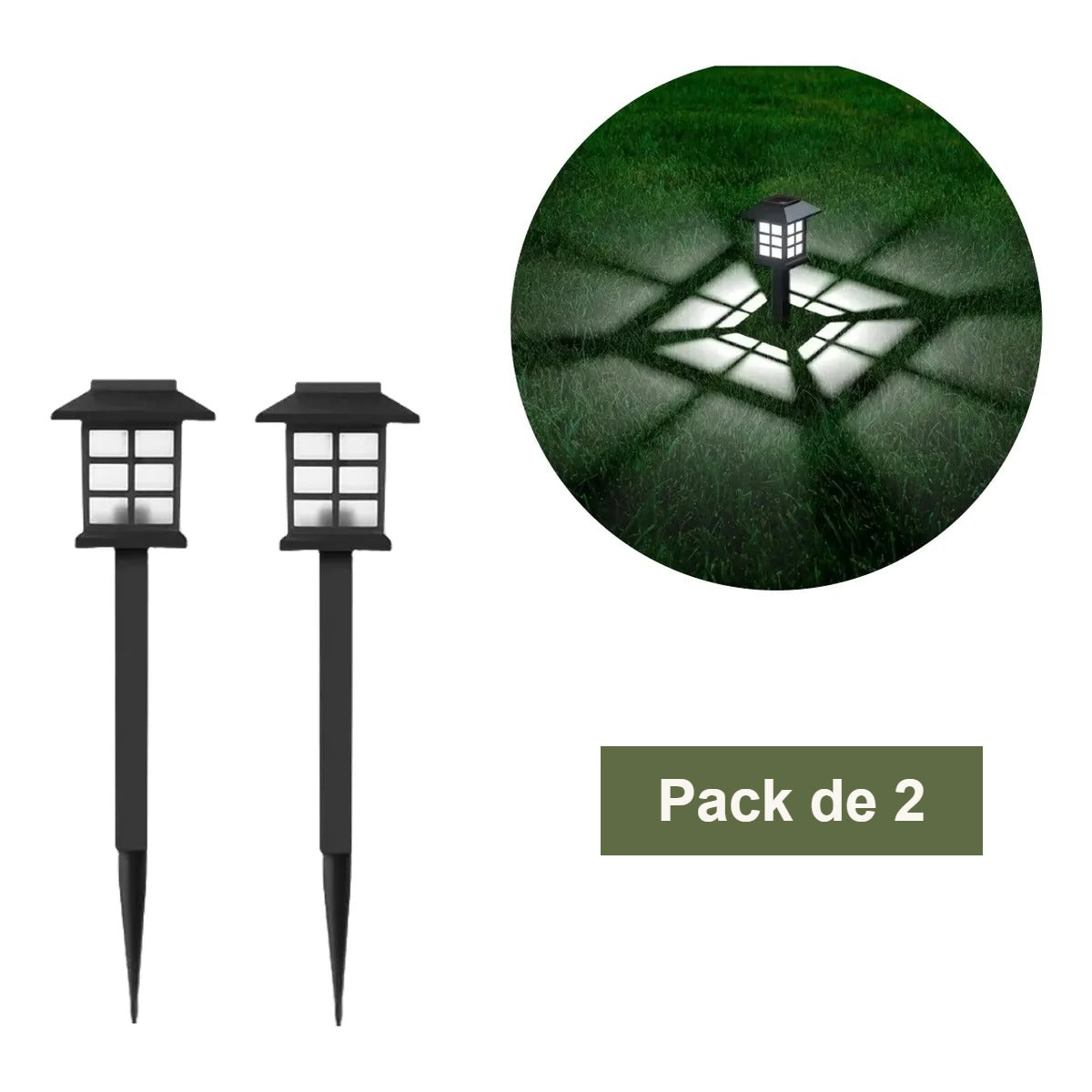 Pack de 2 farolas solares