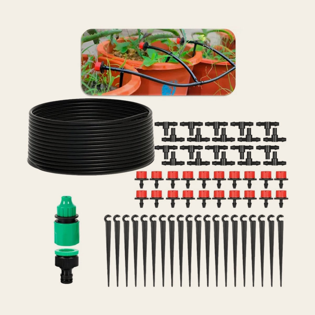 Kit de riego por goteo 20 m